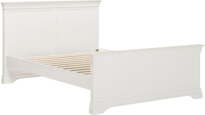 Bordeaux 4'6" High End Bed - Ivory