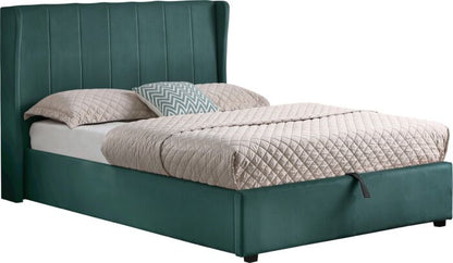Amelia 5' Plus Bed - Green Velvet Fabric