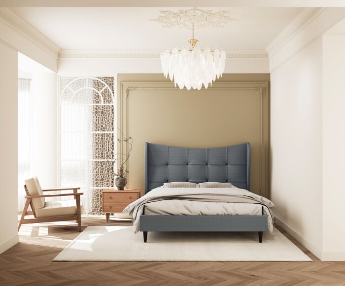 Verona 5' Bed - Grey Fabric