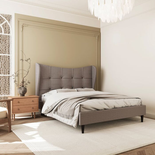 Verona 5' Bed - Brown Fabric