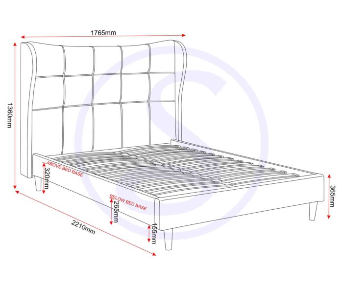 Verona 5' Bed - Brown Fabric