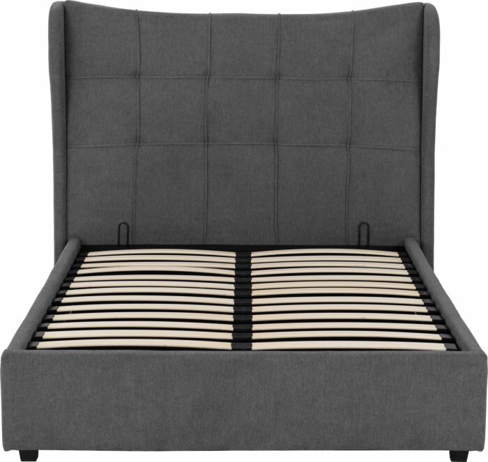 Verona 5' Ottoman Bed - Grey Fabric