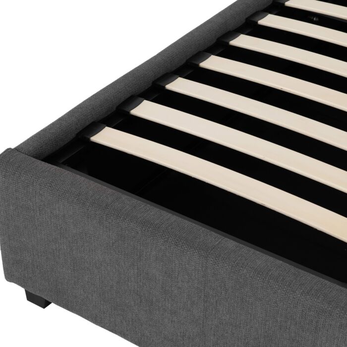 Verona 5' Ottoman Bed - Grey Fabric