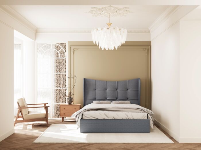Verona 5' Ottoman Bed - Grey Fabric