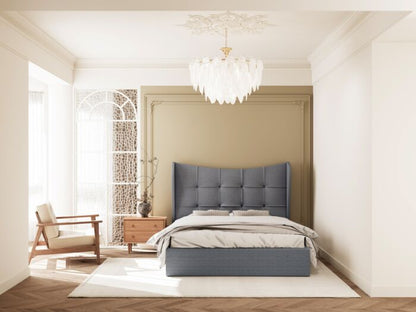 Verona 5' Ottoman Bed - Grey Fabric