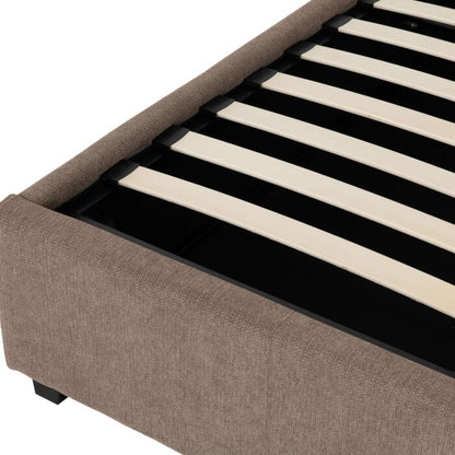 Verona 5' Ottoman Bed - Brown Fabric