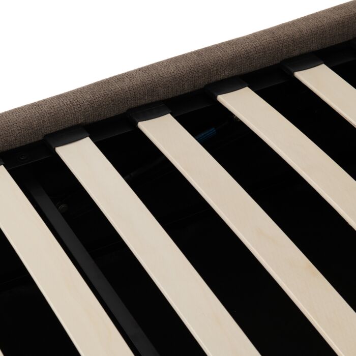 Verona 5' Ottoman Bed - Brown Fabric