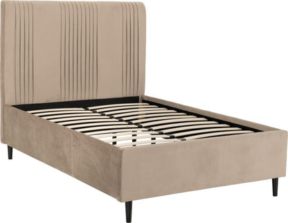 Maine 5' Bed - Taupe Velvet Fabric