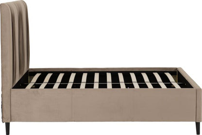 Maine 5' Bed - Taupe Velvet Fabric
