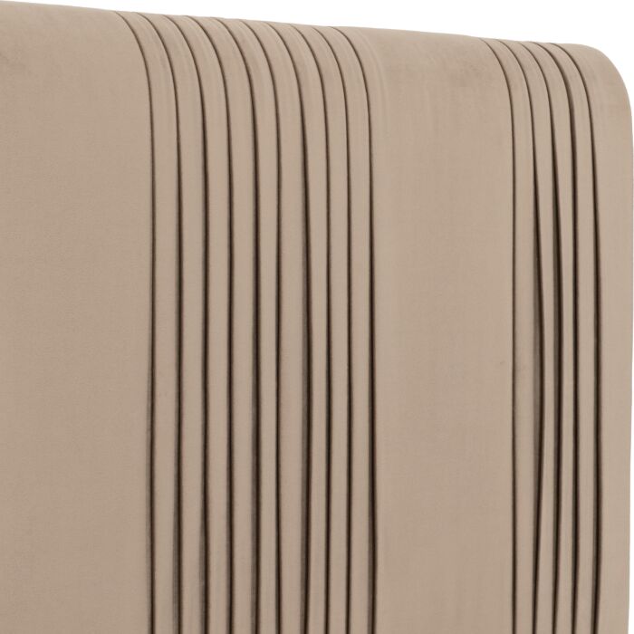 Maine 5' Bed - Taupe Velvet Fabric