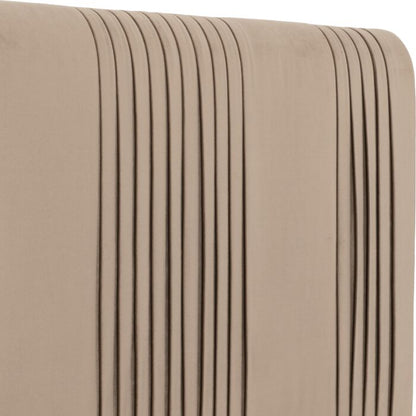 Maine 5' Bed - Taupe Velvet Fabric