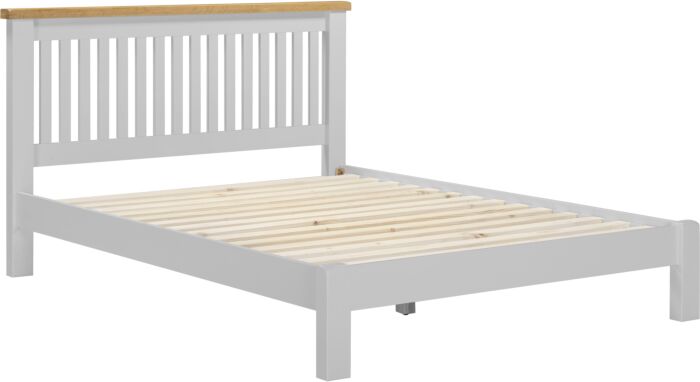 Windsor 5' Low End Bed - Pebble Grey/Oak