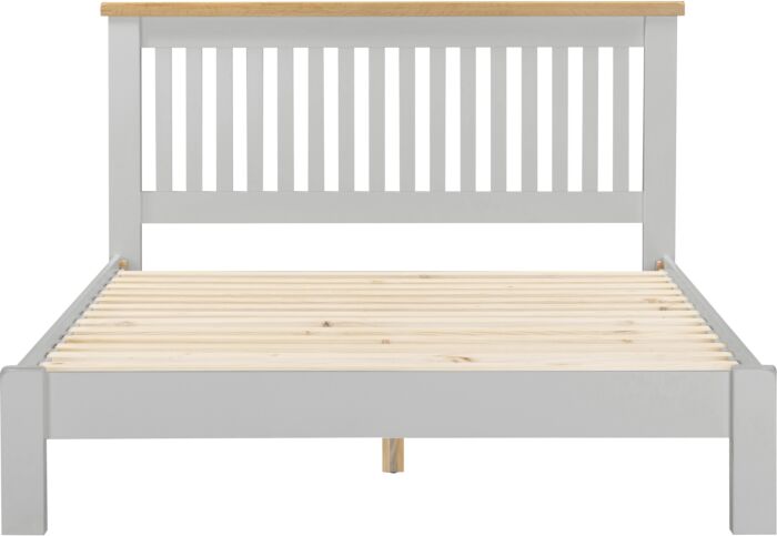Windsor 5' Low End Bed - Pebble Grey/Oak