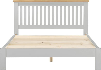 Windsor 5' Low End Bed - Pebble Grey/Oak