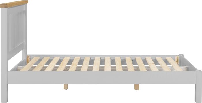 Windsor 5' Low End Bed - Pebble Grey/Oak