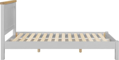 Windsor 5' Low End Bed - Pebble Grey/Oak