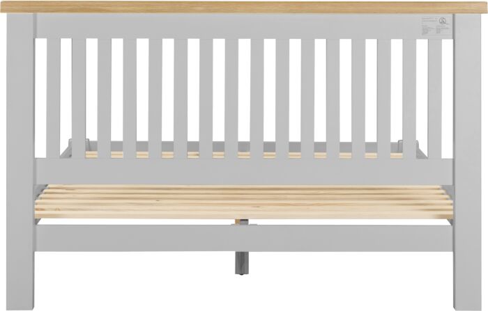 Windsor 5' Low End Bed - Pebble Grey/Oak