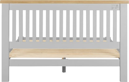 Windsor 5' Low End Bed - Pebble Grey/Oak