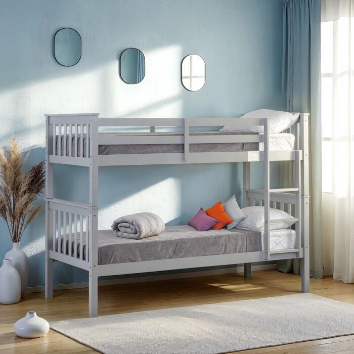 Erin 3' Bunk Bed - Light Grey