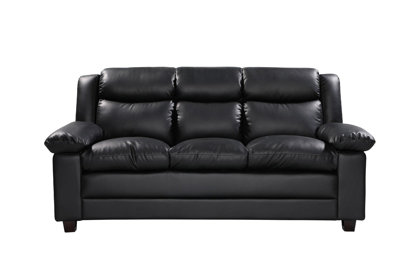 Urban Leather Look 3 Seat Sofa