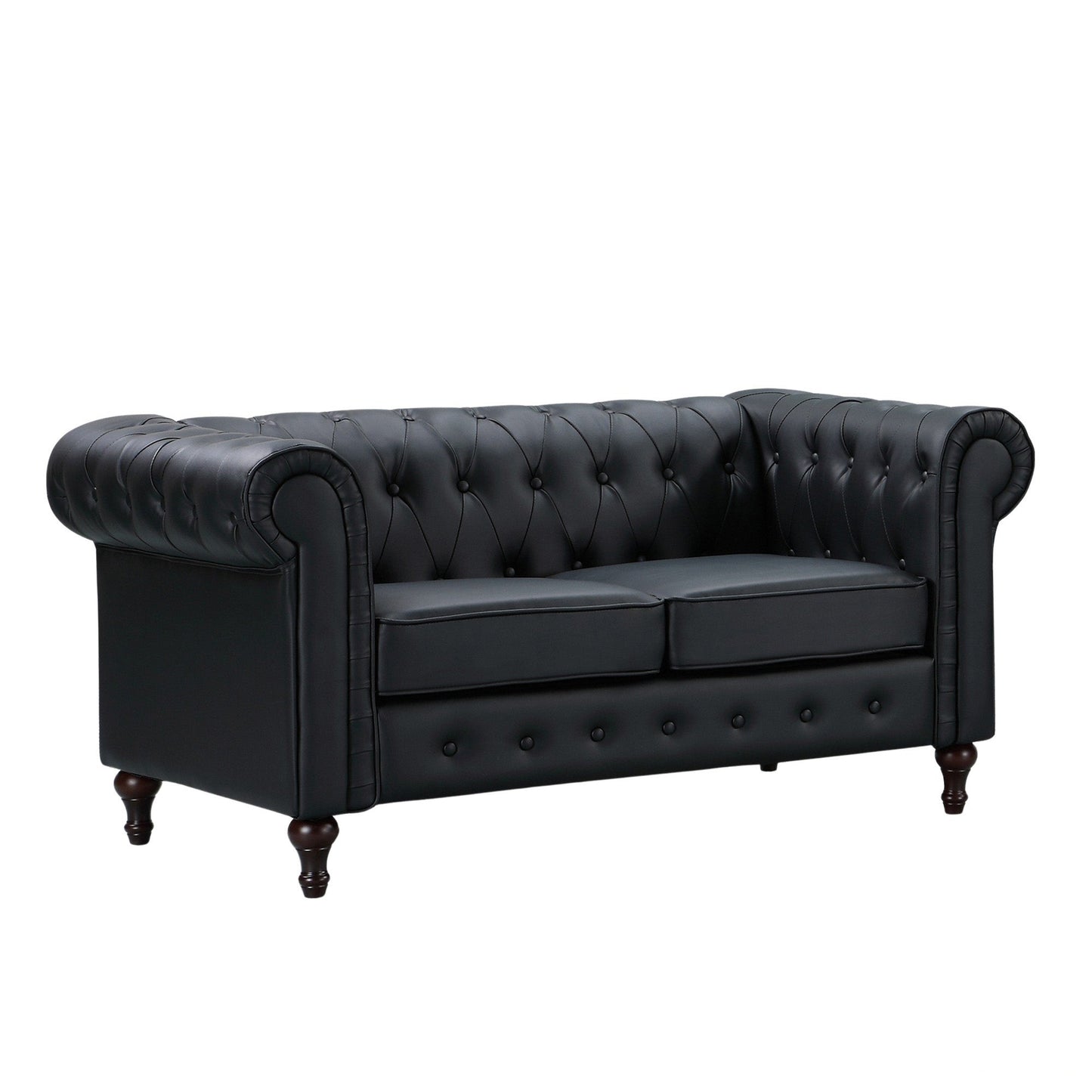 Faux Leather 2 Seat Chesterfield Sofa