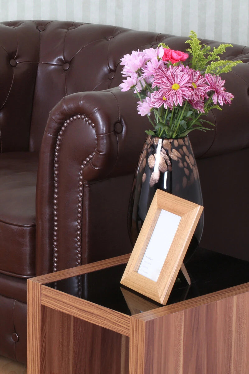 Fargo Walnut Veneer Nest Of 3 Tables