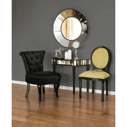 Clavier Black and Mirror Console Table