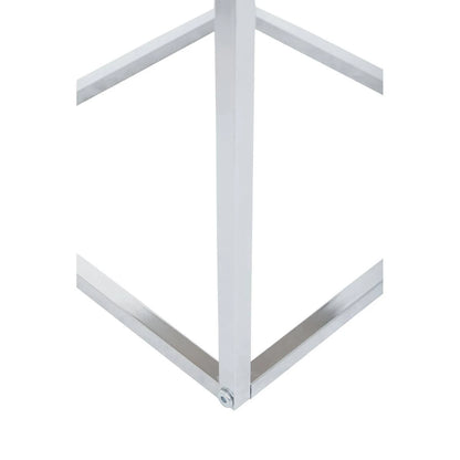 Fulton Matte White Nest Of 3 Tables With Chrome Frame