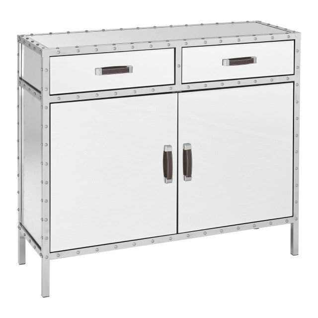 Rivet Mirrored Two Door Sideboard with Drawers