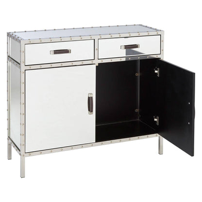 Rivet Mirrored Two Door Sideboard with Drawers