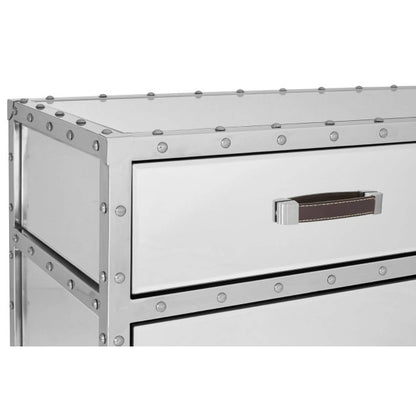 Rivet Mirrored Two Door Sideboard with Drawers