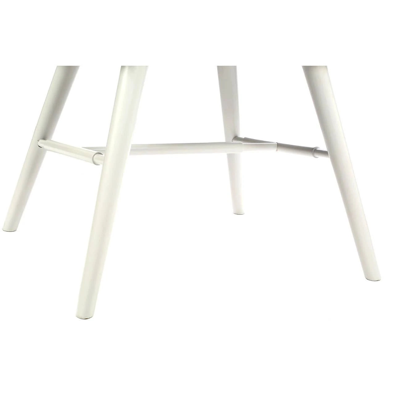 Cassy Black Leather Effect Dining Chair With White Legs