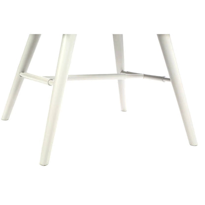 Cassy Black Leather Effect Dining Chair With White Legs
