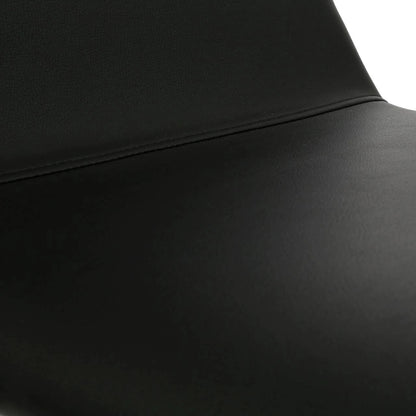 Cassy Black Leather Effect Dining Chair With White Legs