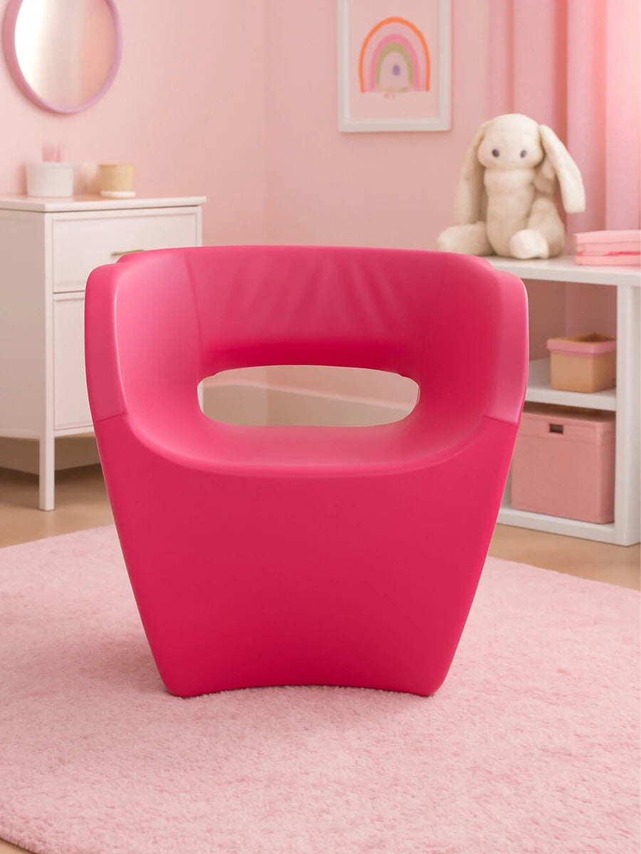 Aldo Hot Pink Faux Leather Armchair