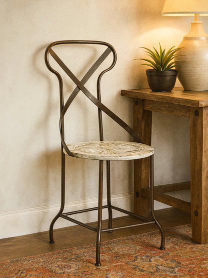 Artisan Cream Seat Metal Chair