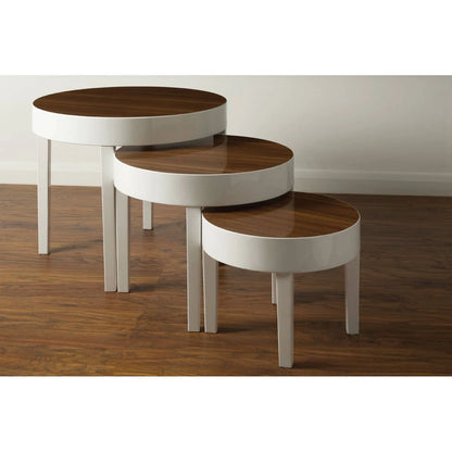 Moritz Nest Of 3 White High Gloss Table