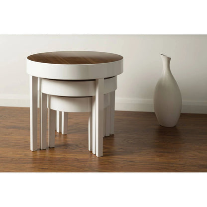 Moritz Nest Of 3 White High Gloss Table