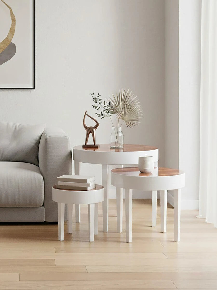 Moritz Nest Of 3 White High Gloss Table