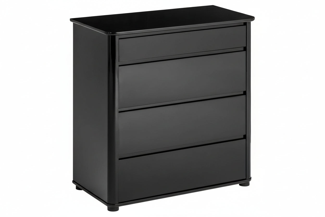 Moritz Black High Gloss 4 Drawer Chest