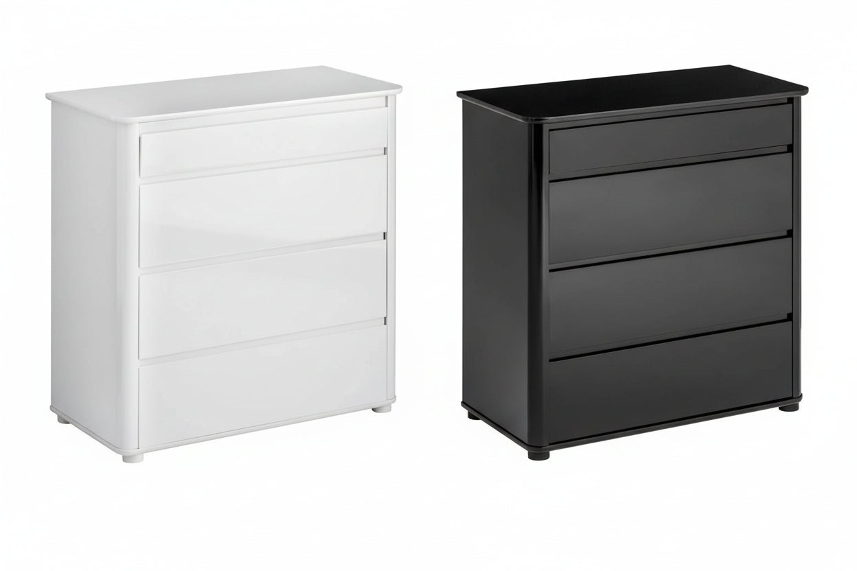 Moritz Black High Gloss 4 Drawer Chest