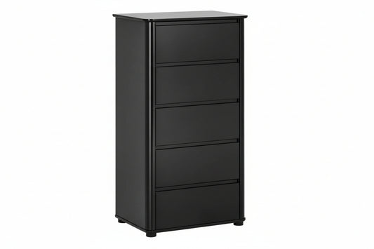 Moritz Black High Gloss 5 Drawer Chest