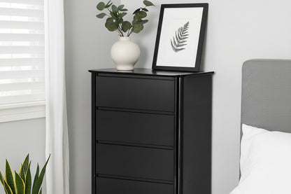 Moritz Black High Gloss 5 Drawer Chest