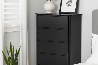 Moritz Black High Gloss 5 Drawer Chest