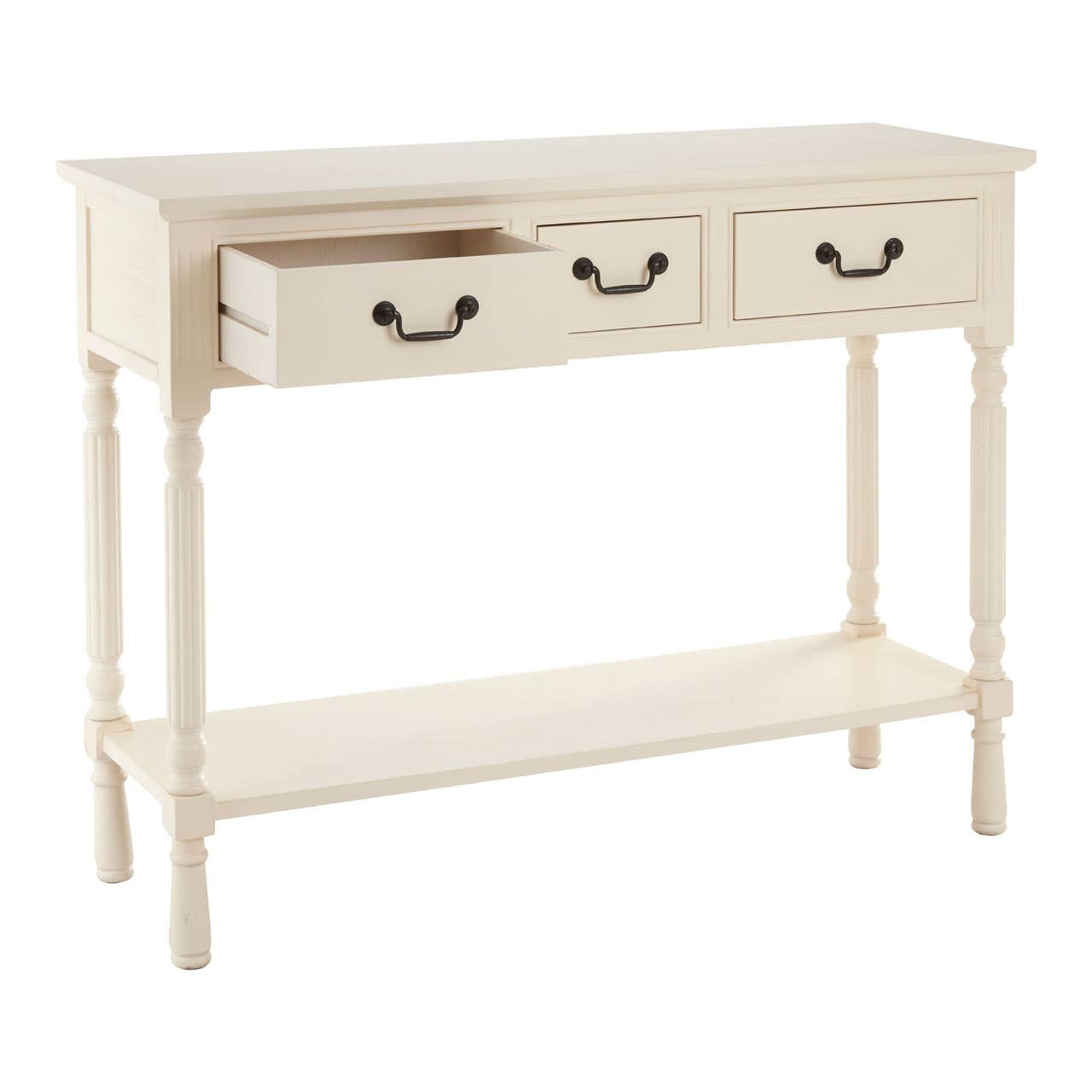 Heritage 3 Drawer Ivory Console Table