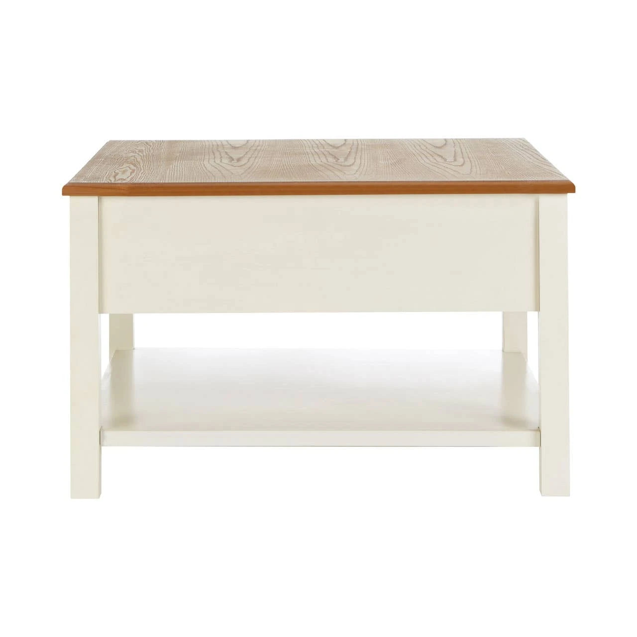 Dorset Cream Coffee Table with Rattan Storage Baskets