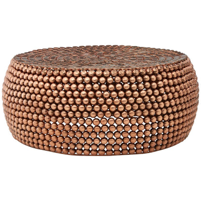 Templar Beaded Iron Copper Coffee Table
