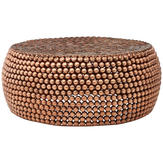 Templar Beaded Iron Copper Coffee Table