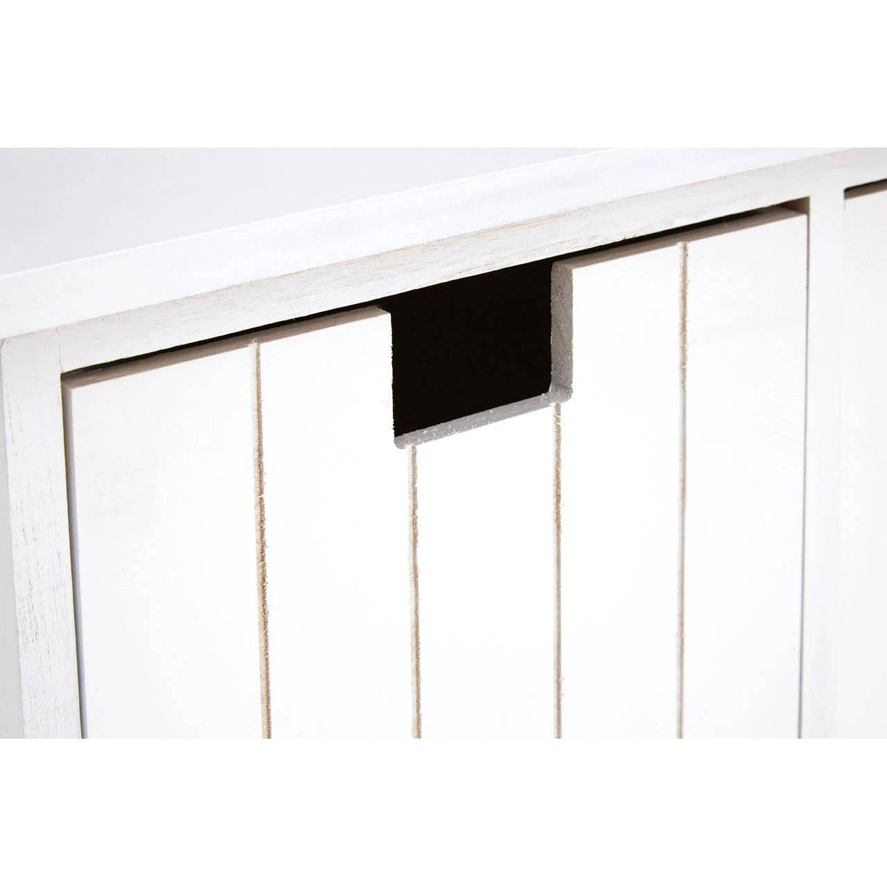 New England White Storage Bench with 4 Drawers
