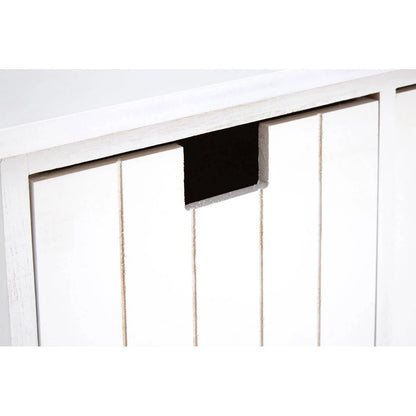 New England White Storage Bench with 4 Drawers